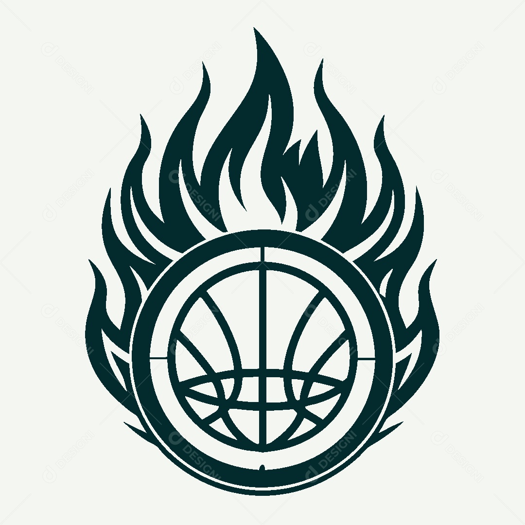 Modelo de Logo de Basquete Vetor EPS