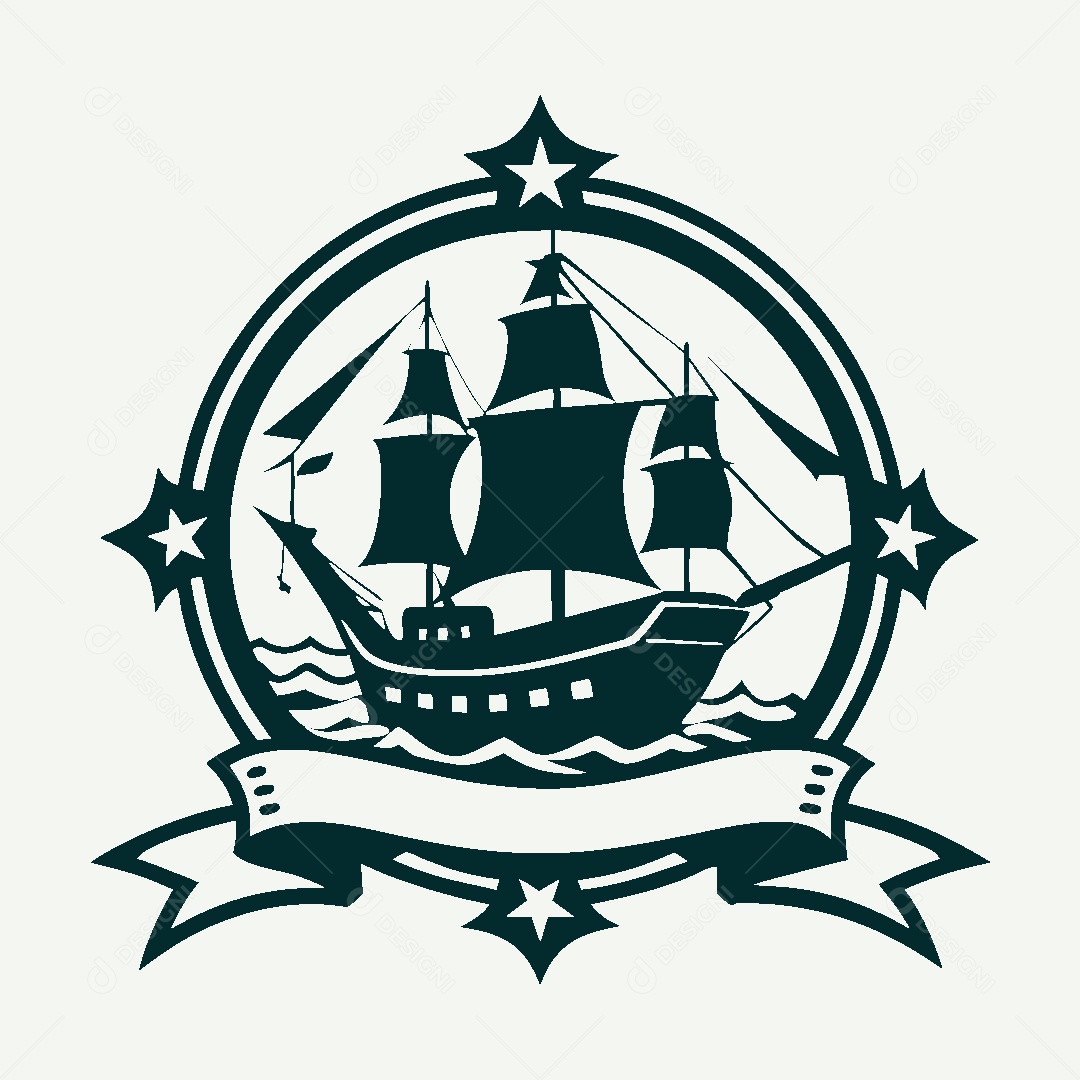Modelo de Logo de Navio Vetor EPS