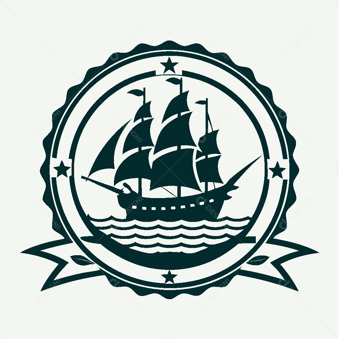 Modelo de Logo de Navio Vetor EPS