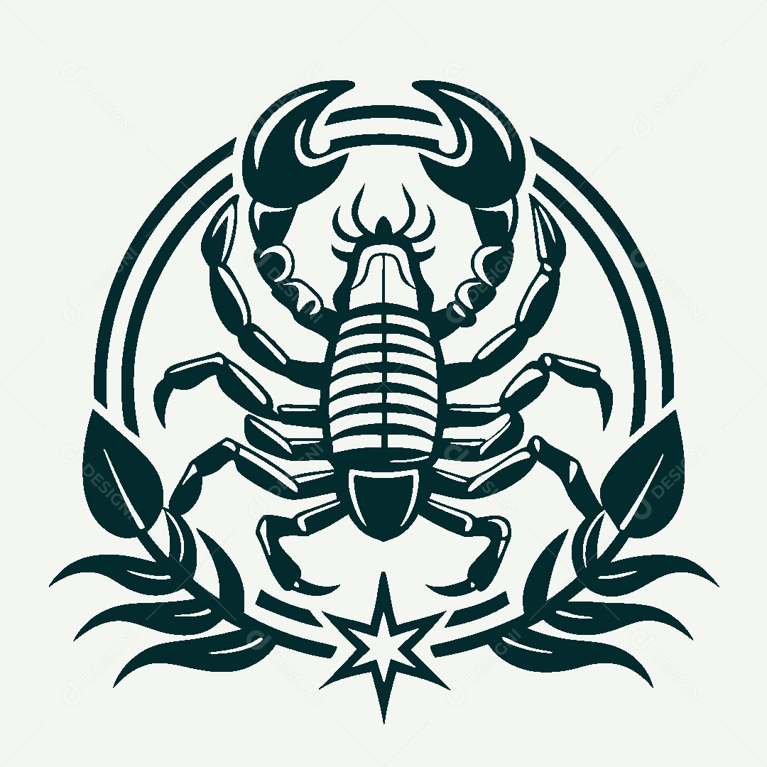 Modelo de Logo de Escorpião Vetor EPS
