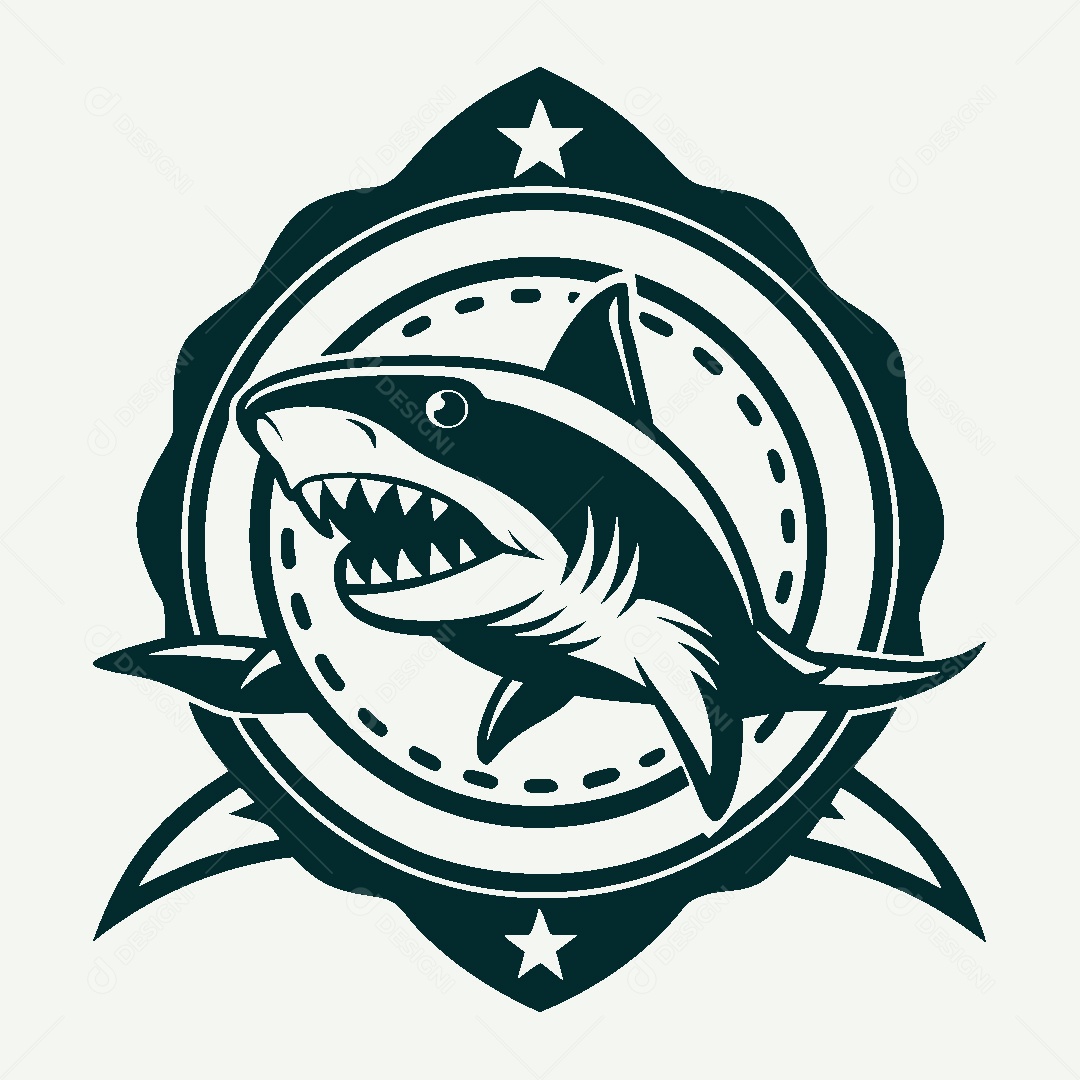 Modelo de Logo de Tubarão Vetor EPS