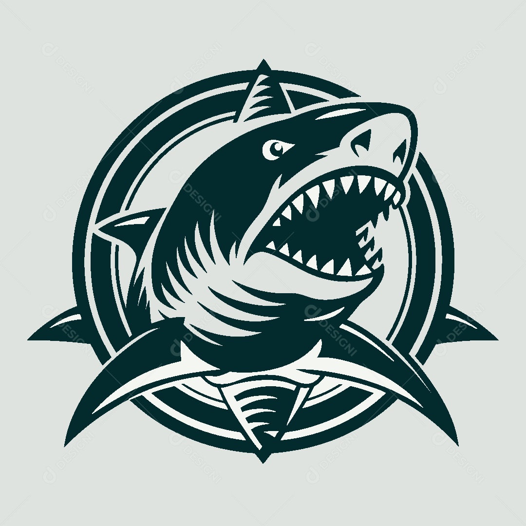 Modelo de Logo de Tubarão Vetor EPS