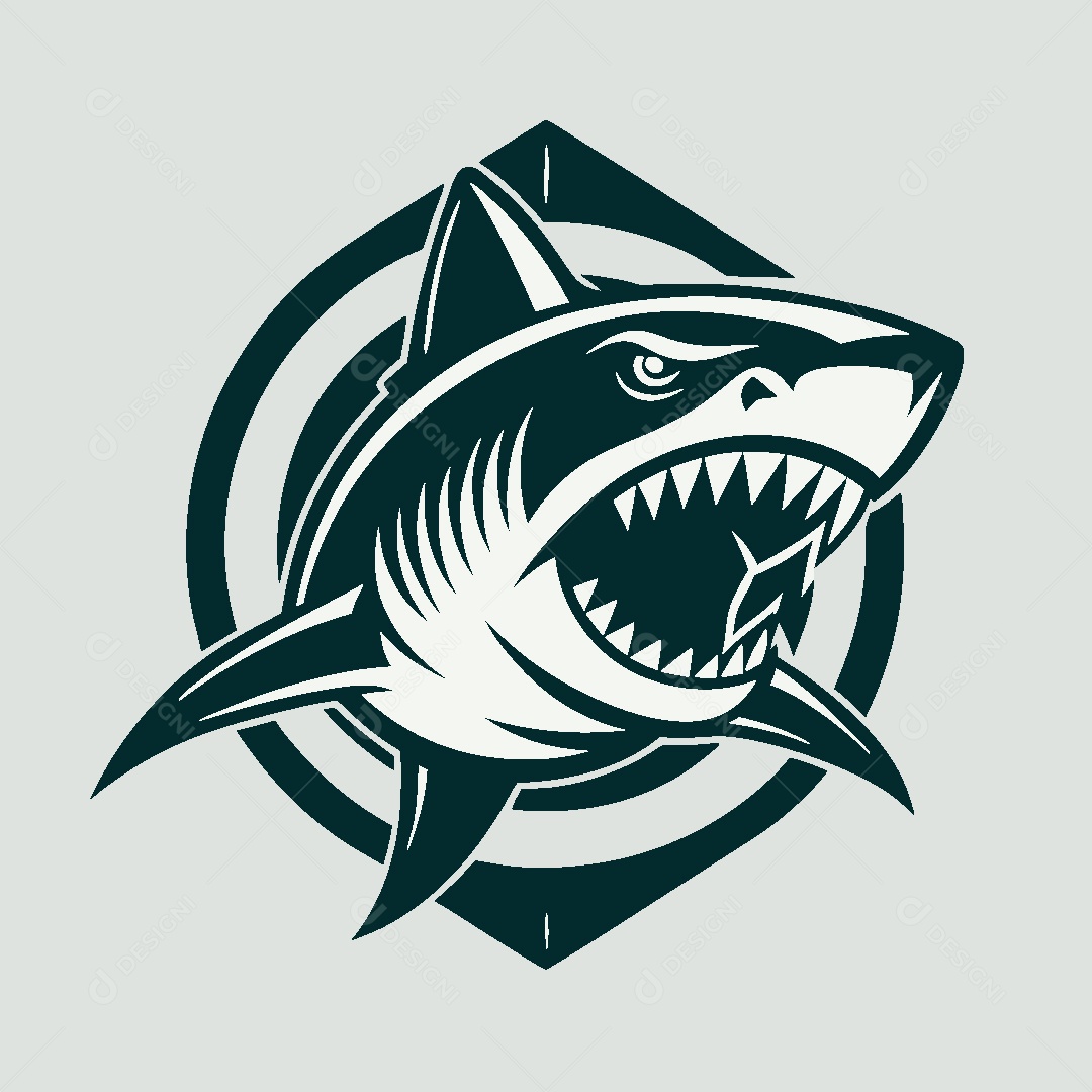 Modelo de Logo de Tubarão Vetor EPS
