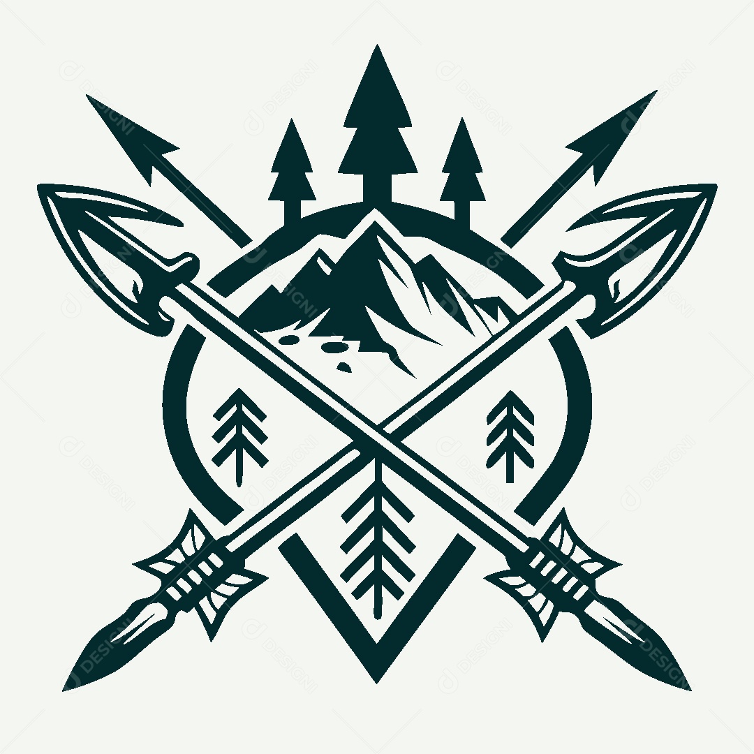 Modelo de Logo de Acampamento Vetor EPS