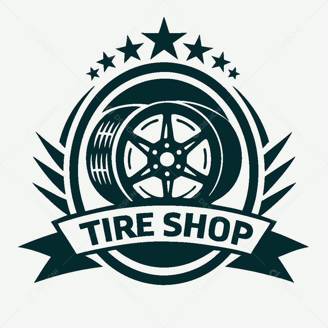 Modelo de Logo de Loja de Pneus Vetor EPS