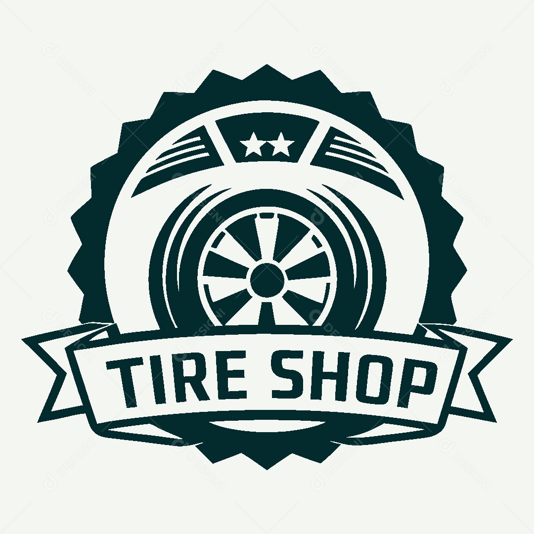 Modelo de Logo de Loja de Pneus Vetor EPS