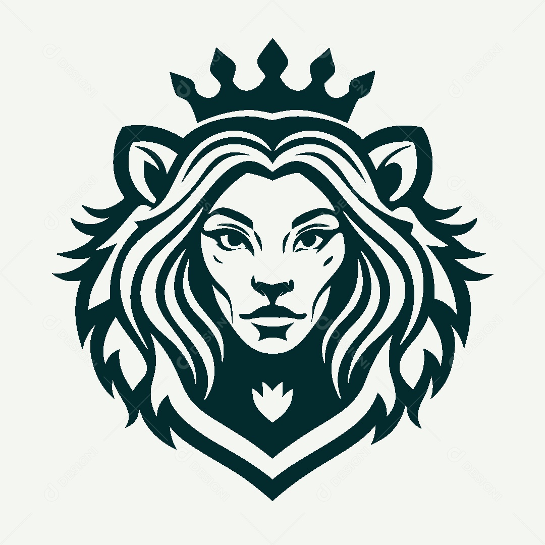Modelo de Logo de Leão Vetor EPS