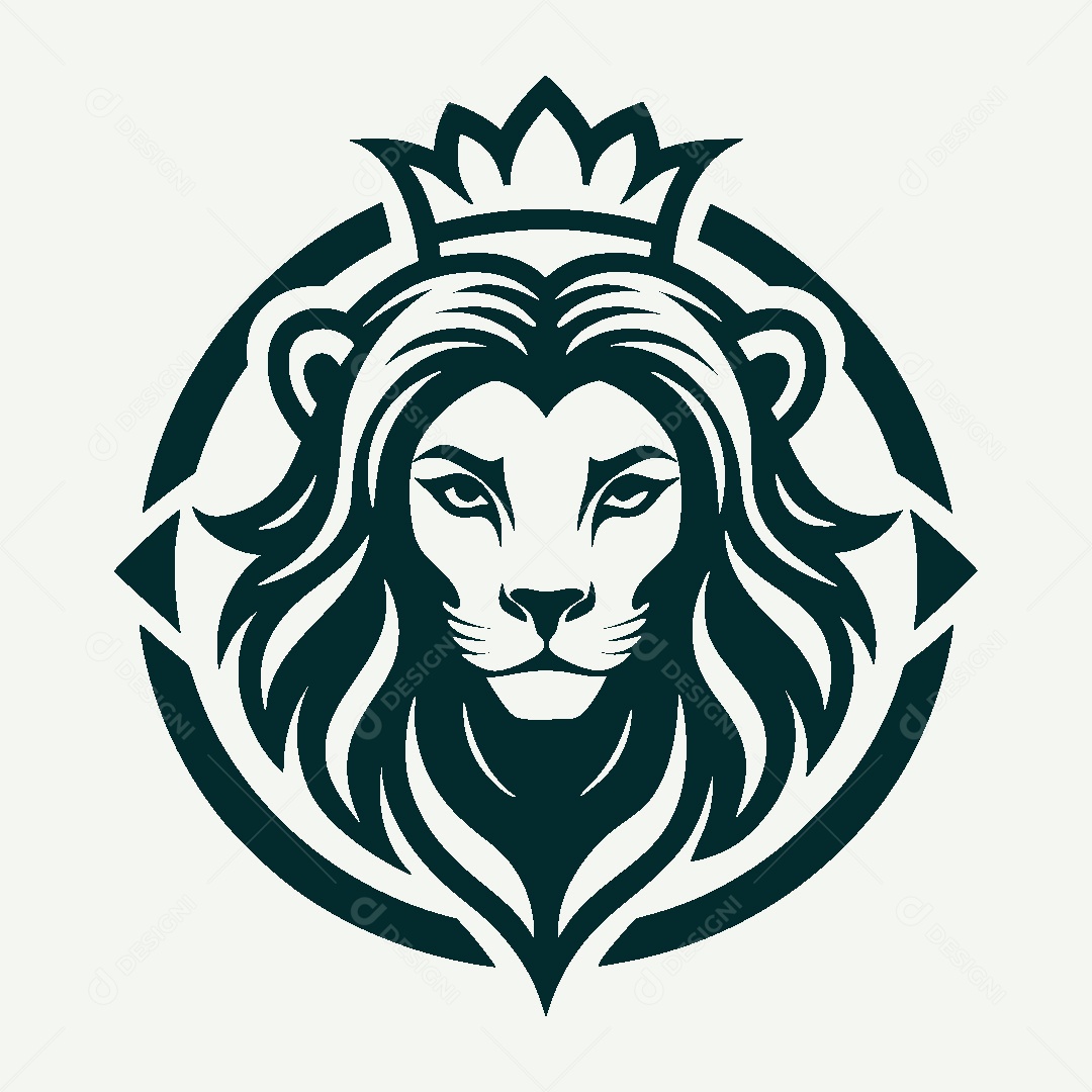 Modelo de Logo de Leão Vetor EPS