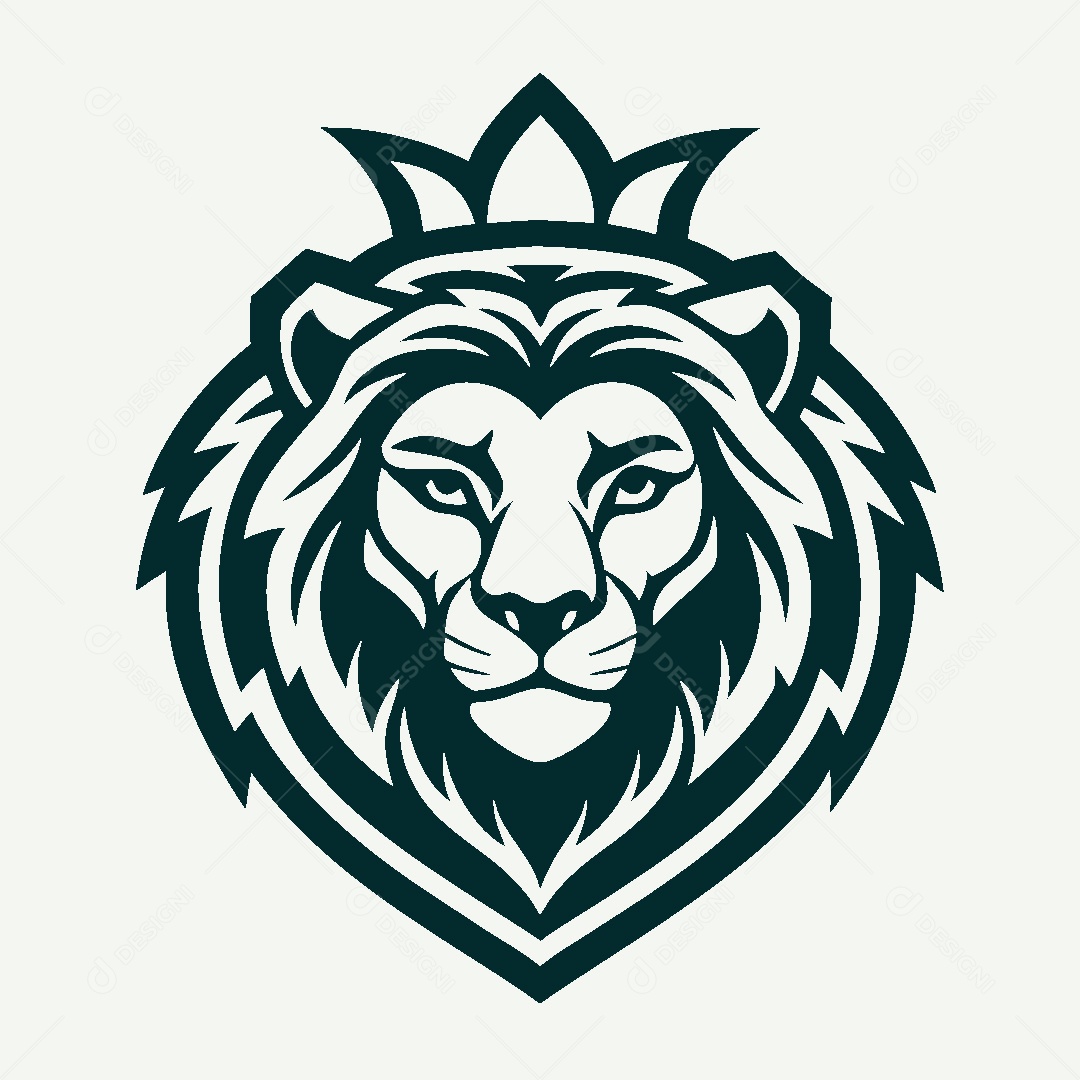 Modelo de Logo de Leão Vetor EPS