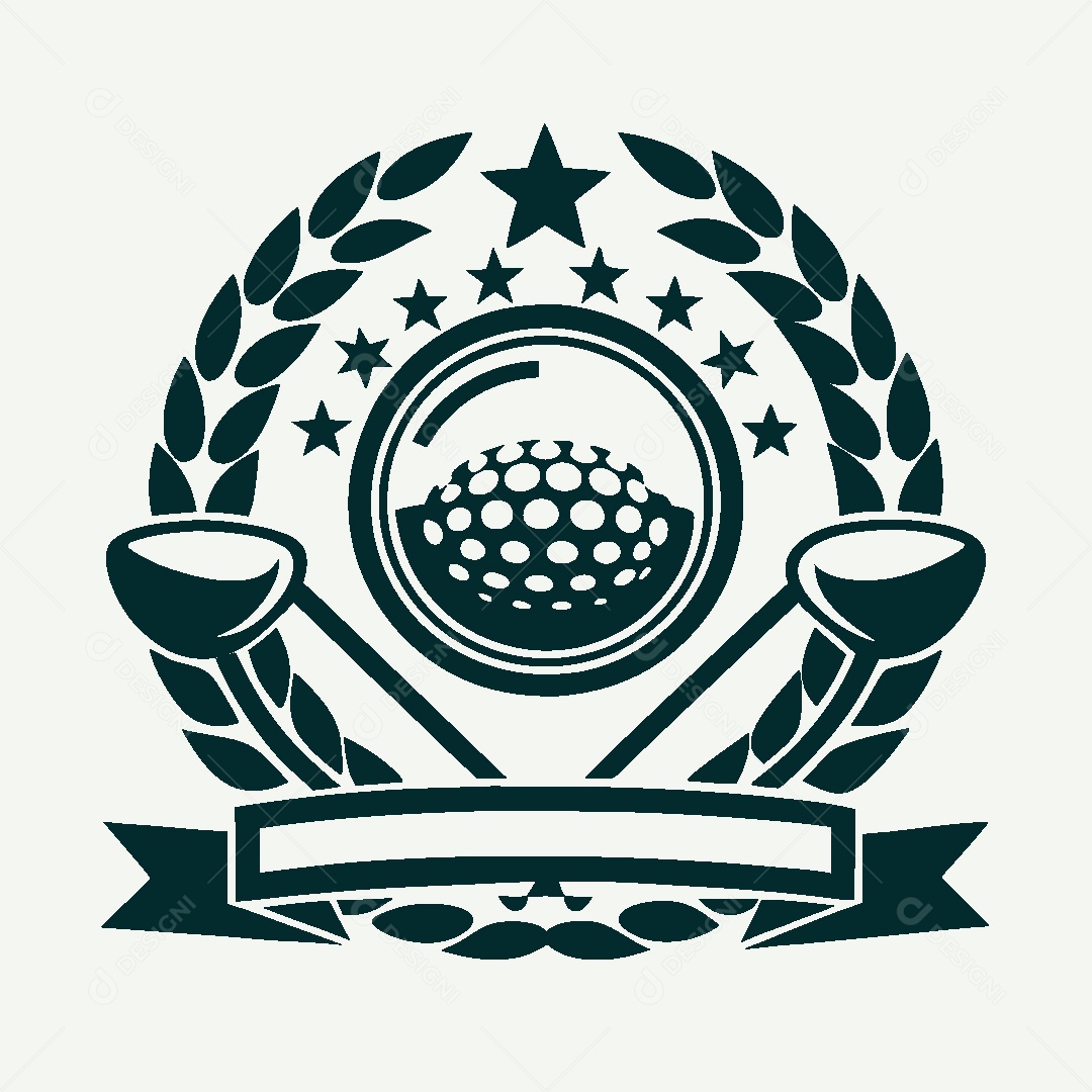 Modelo de Logo de Golf Vetor EPS