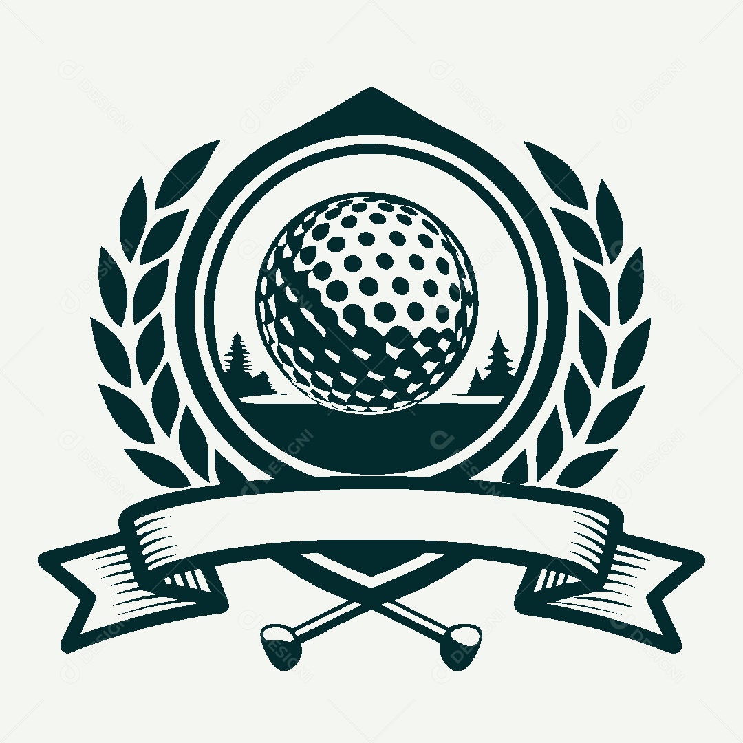 Modelo de Logo de Golf Vetor EPS