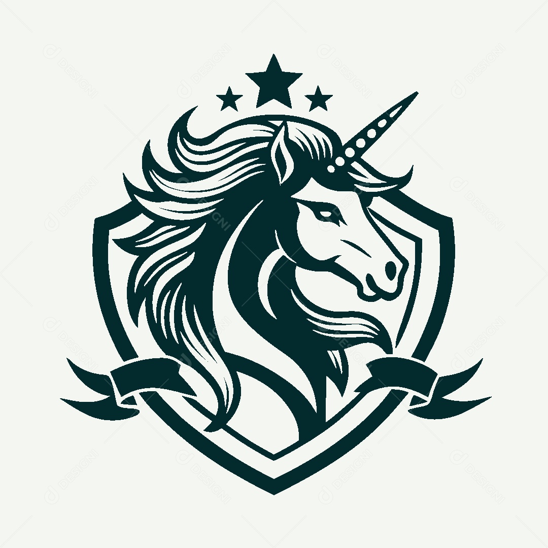 Modelo de Logo de Unicórnio Vetor EPS