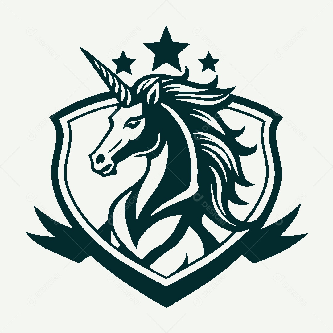 Modelo de Logo de Unicórnio Vetor EPS