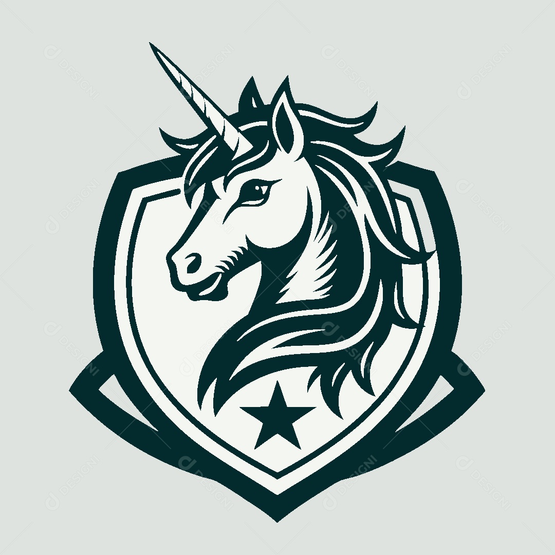 Modelo de Logo de Unicórnio Vetor EPS