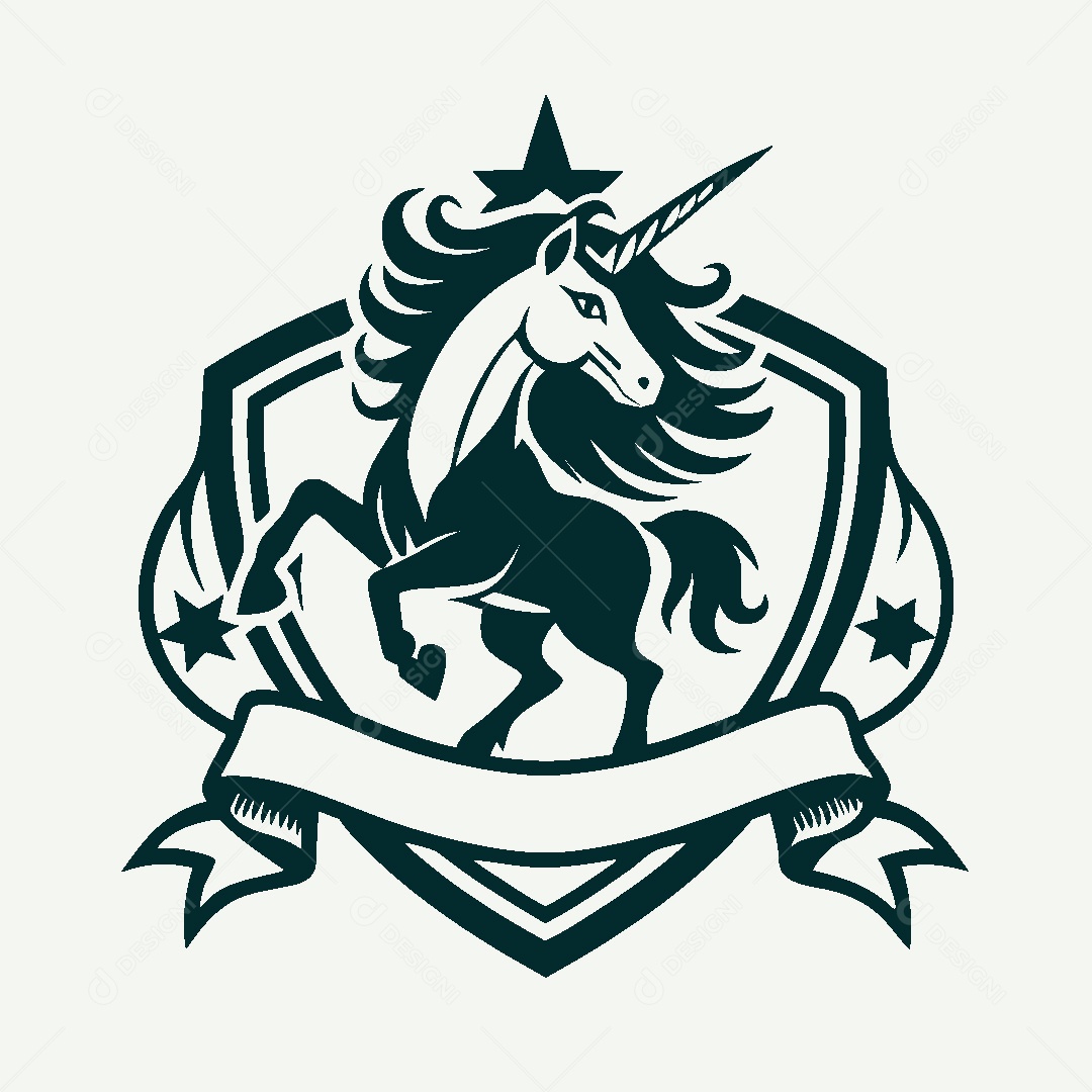 Modelo de Logo de Unicórnio Vetor EPS