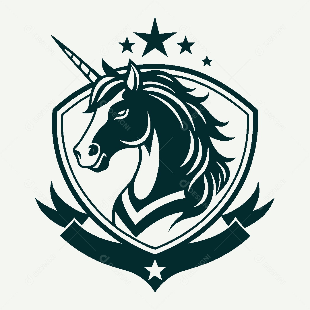 Modelo de Logo de Unicórnio Vetor EPS