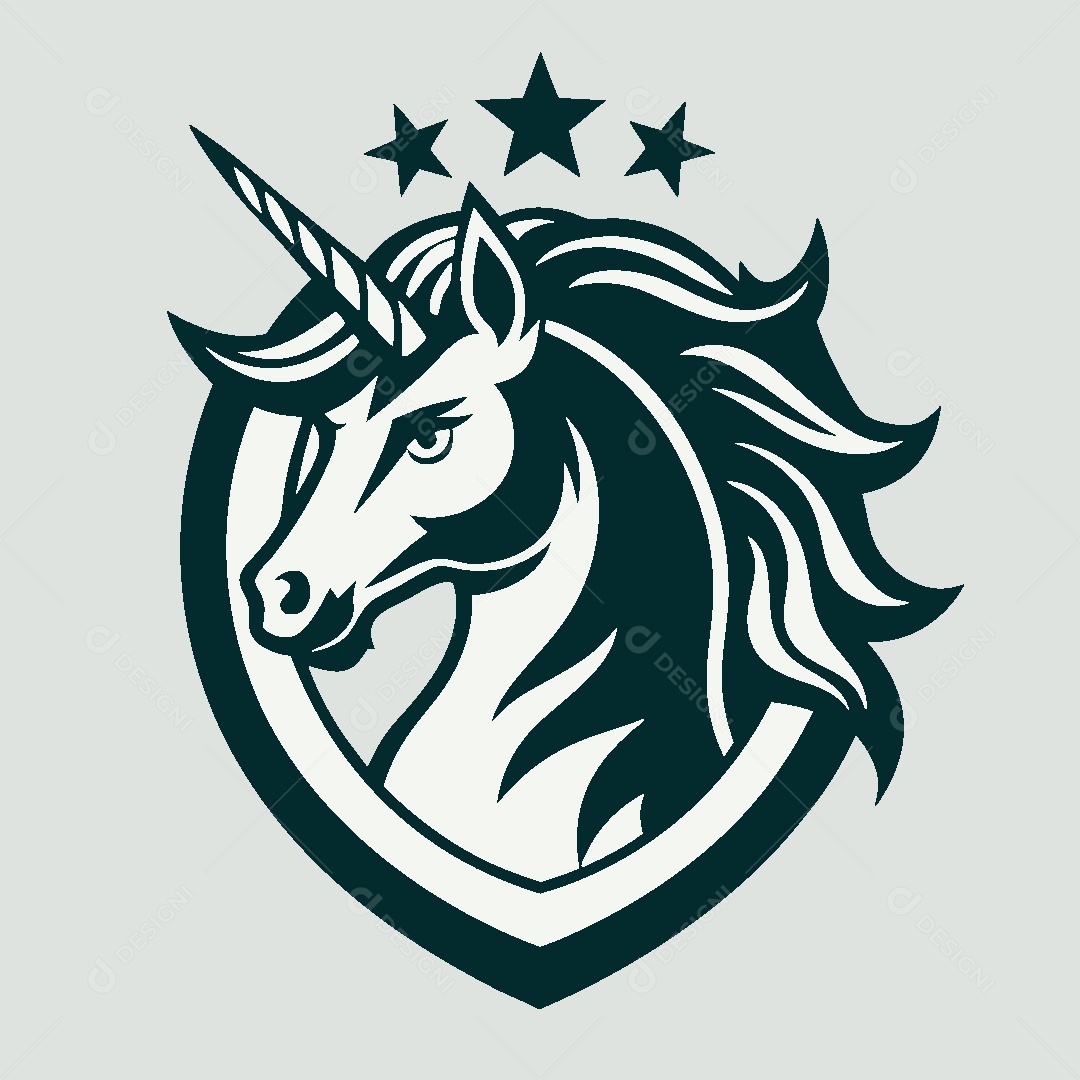 Modelo de Logo de Unicórnio Vetor EPS