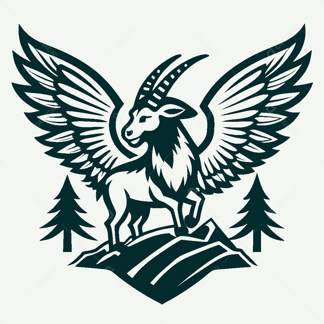 Modelo de Logo de Cabra Vetor EPS