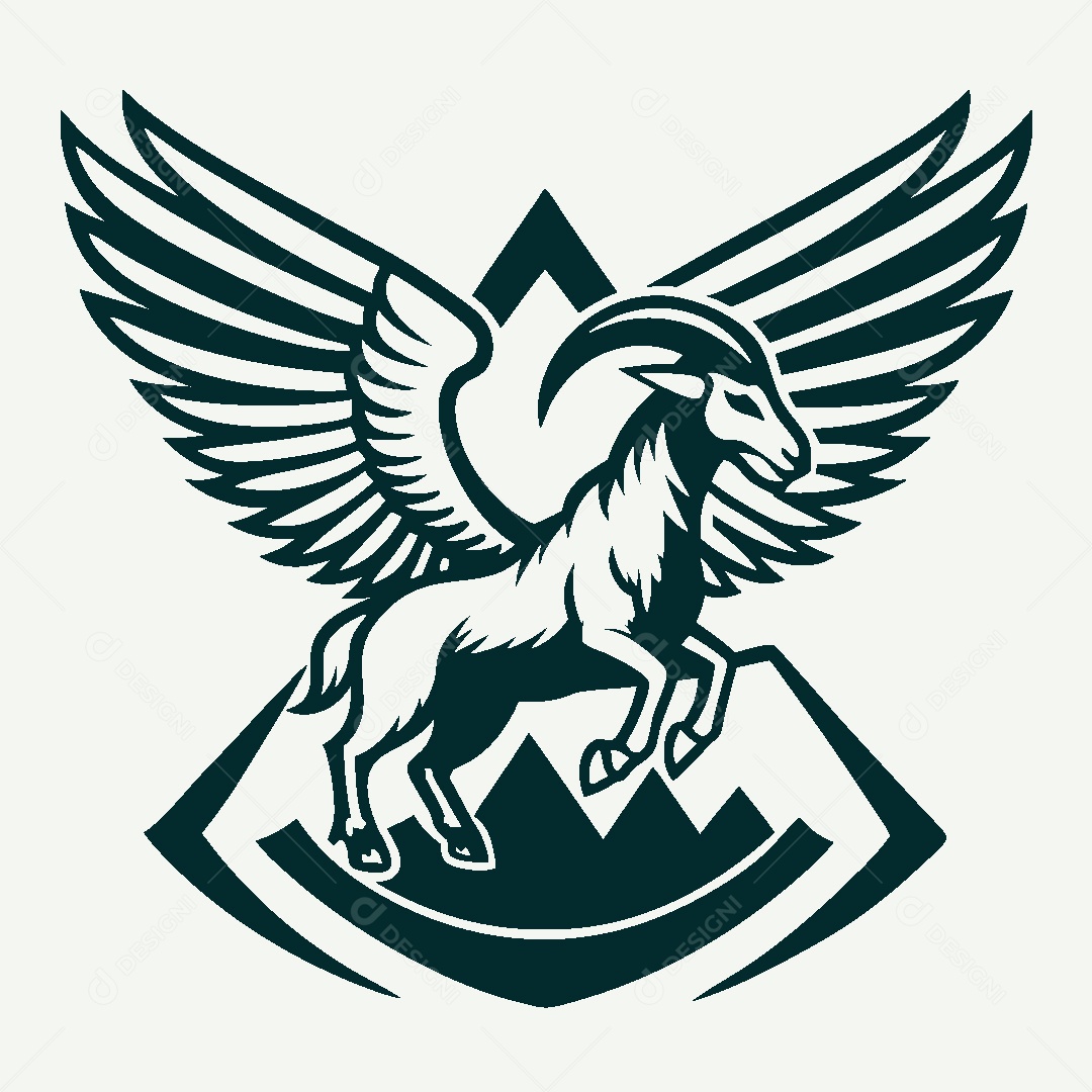 Modelo de Logo de Cabra Vetor EPS