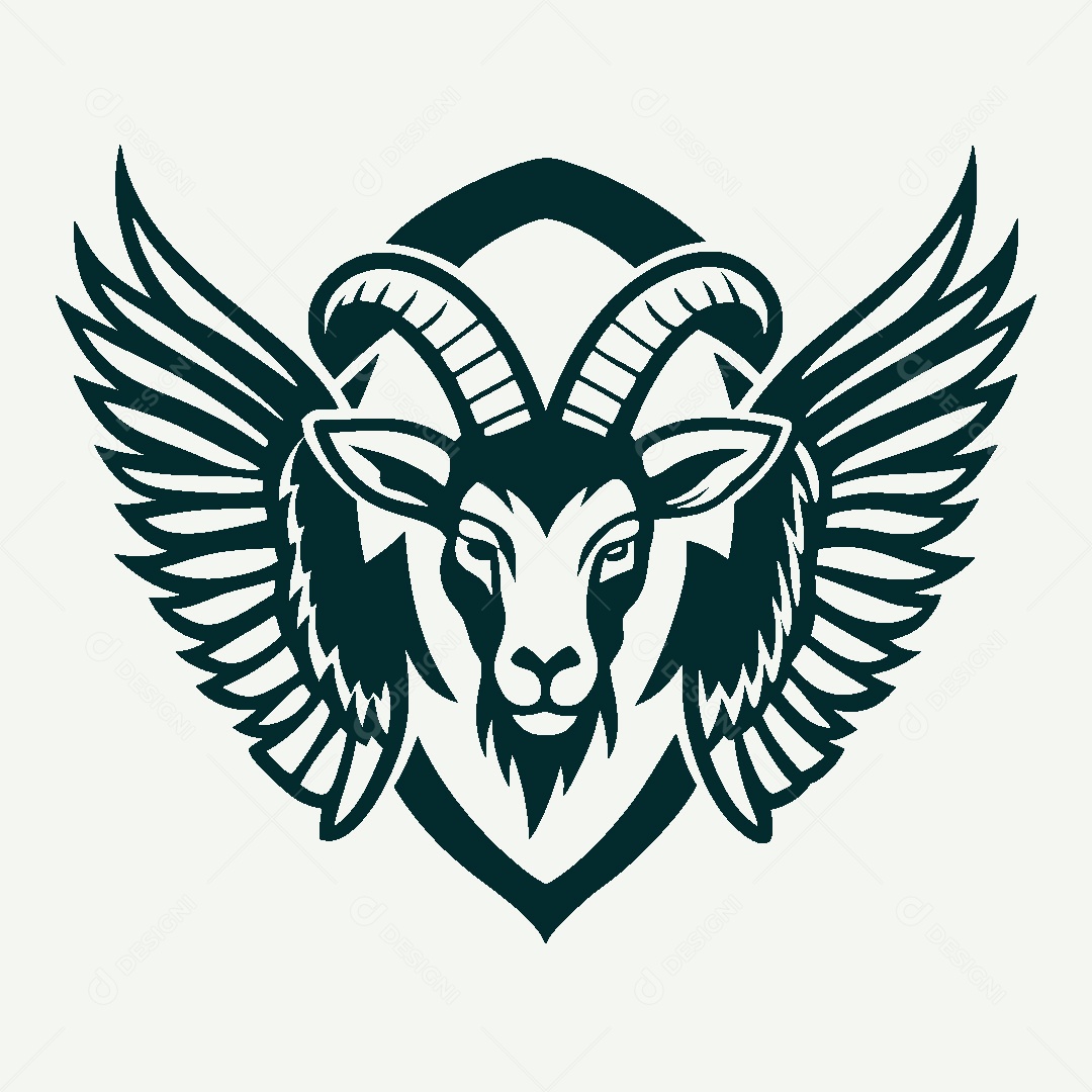 Modelo de Logo de Cabra Vetor EPS