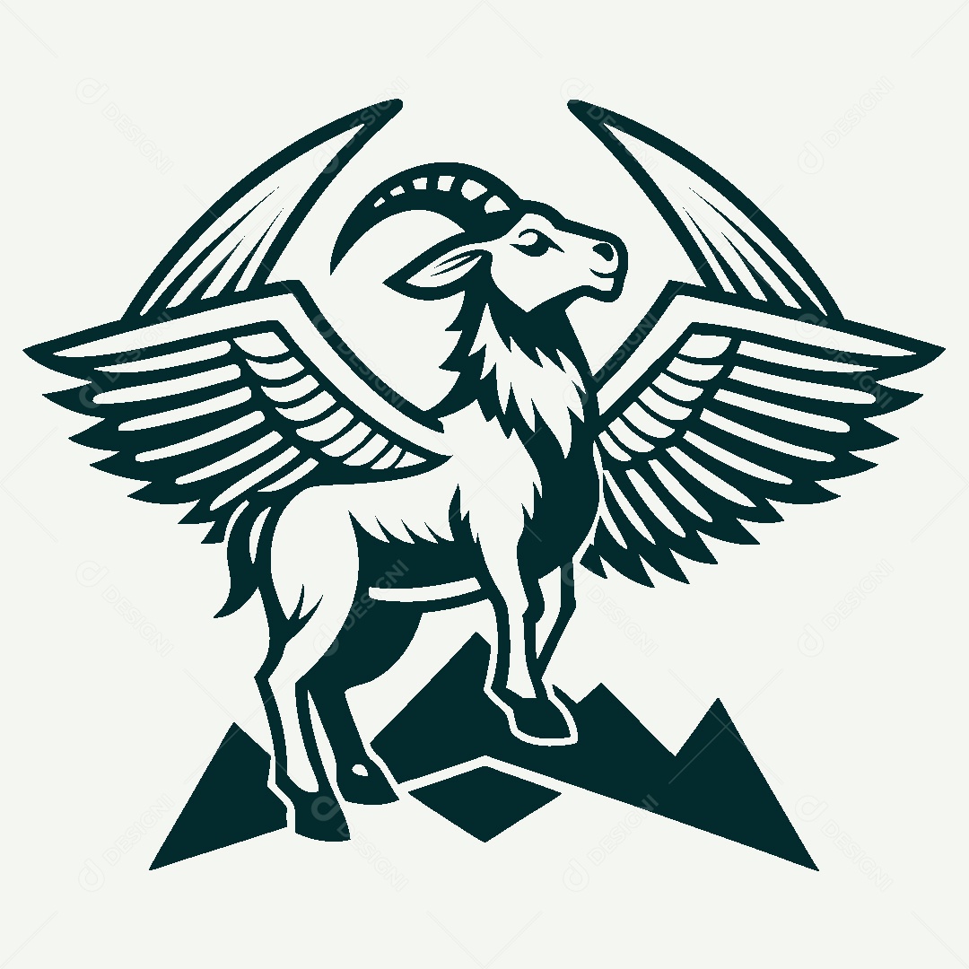 Modelo de Logo de Cabra Vetor EPS