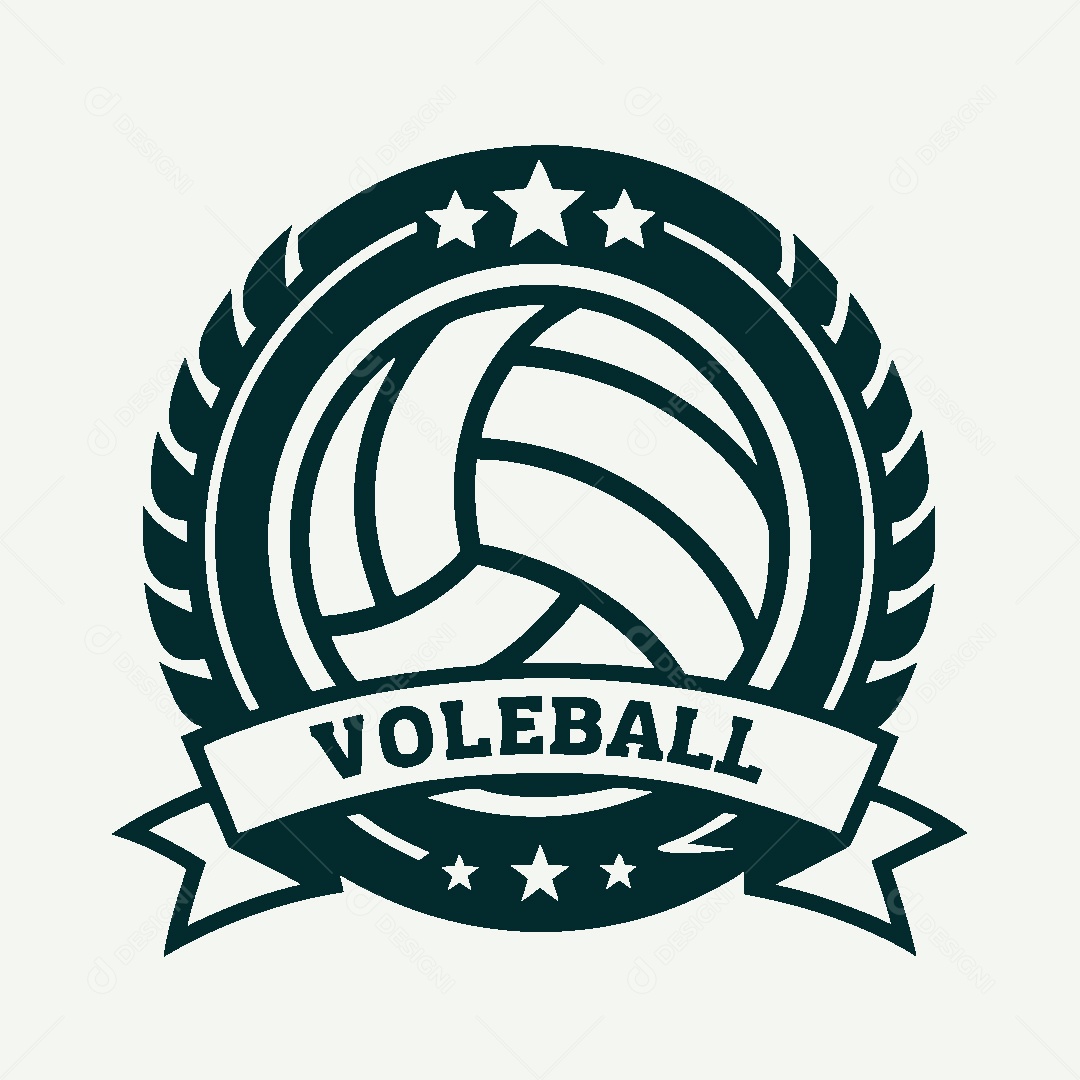 Modelo de Logo de Voleibol Vetor EPS