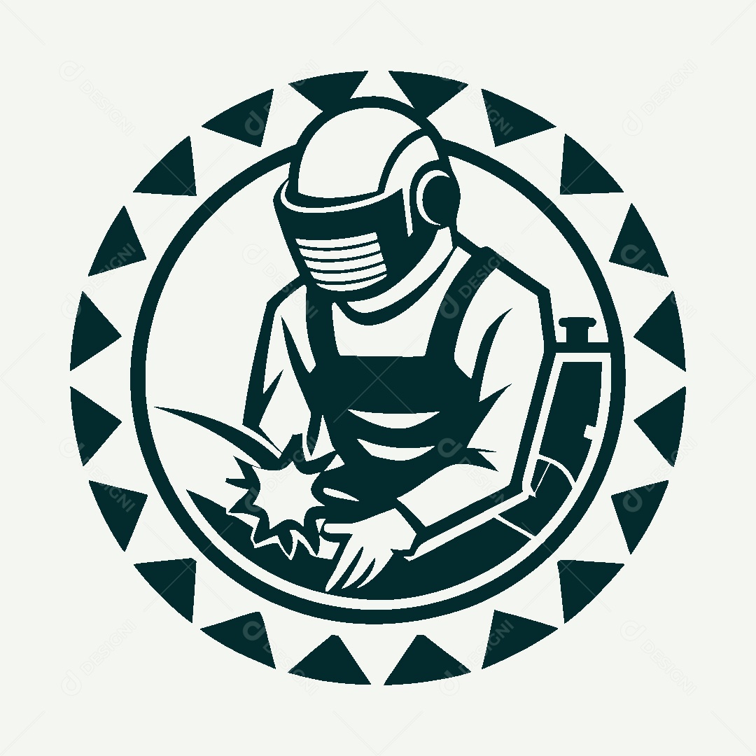 Modelo de Logo de Soldador Vetor EPS