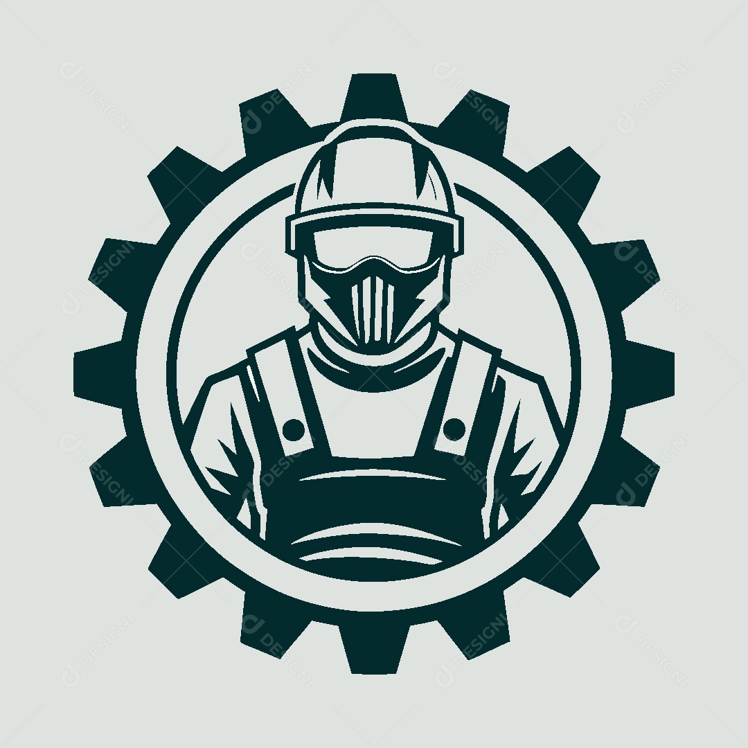 Modelo de Logo de Soldador Vetor EPS