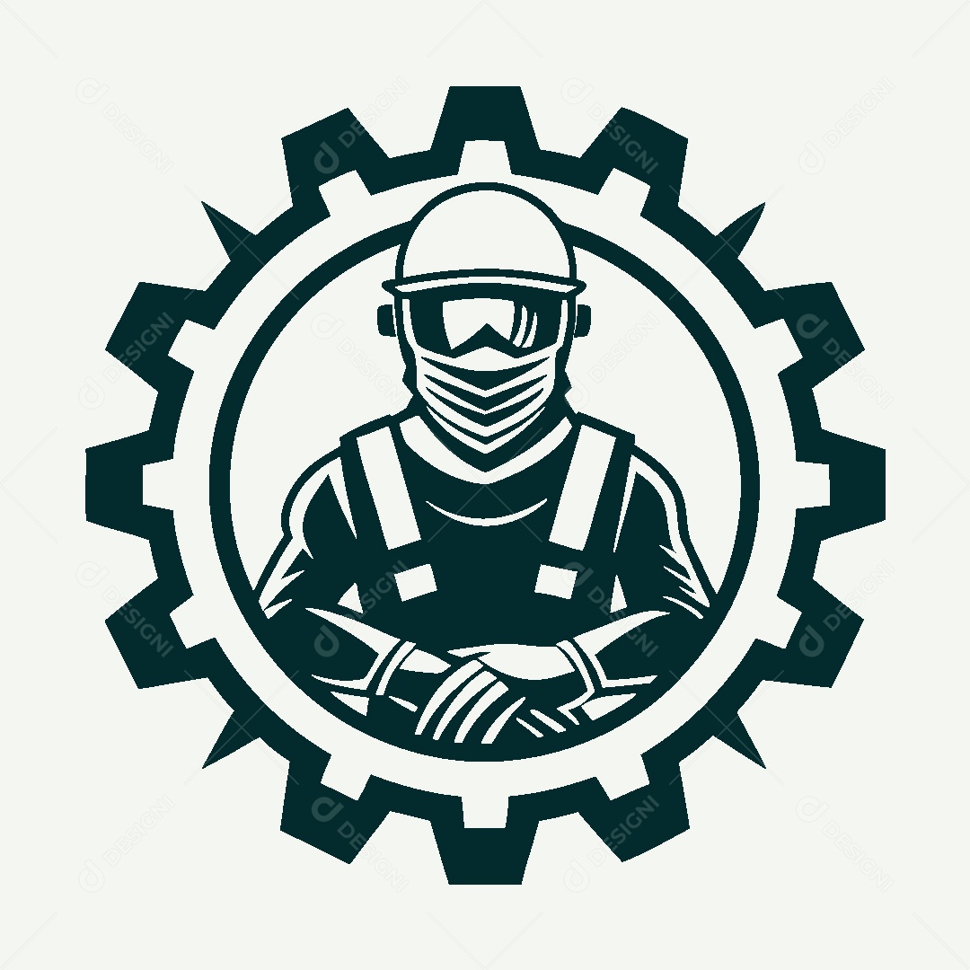 Modelo de Logo de Soldador Vetor EPS