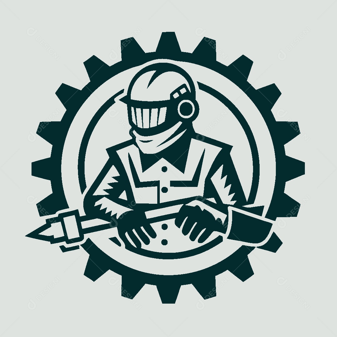 Modelo de Logo de Soldador Vetor EPS