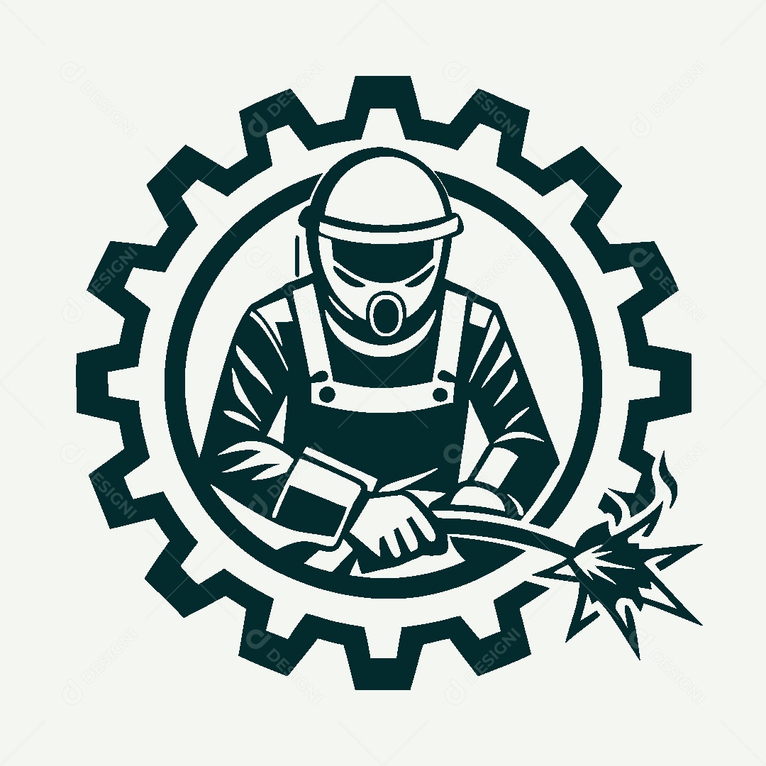 Modelo de Logo de Soldador Vetor EPS
