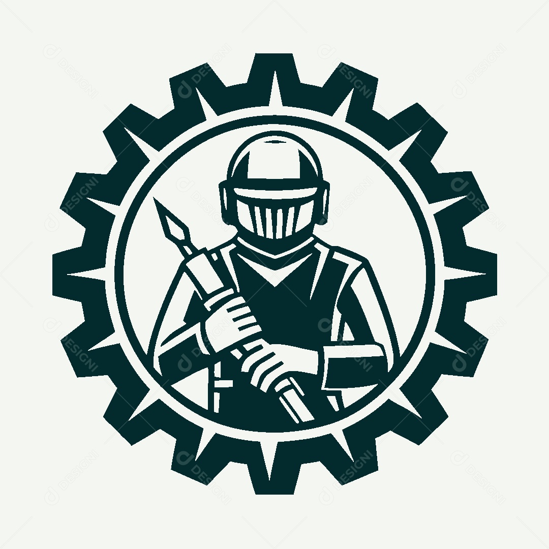 Modelo de Logo de Soldador Vetor EPS