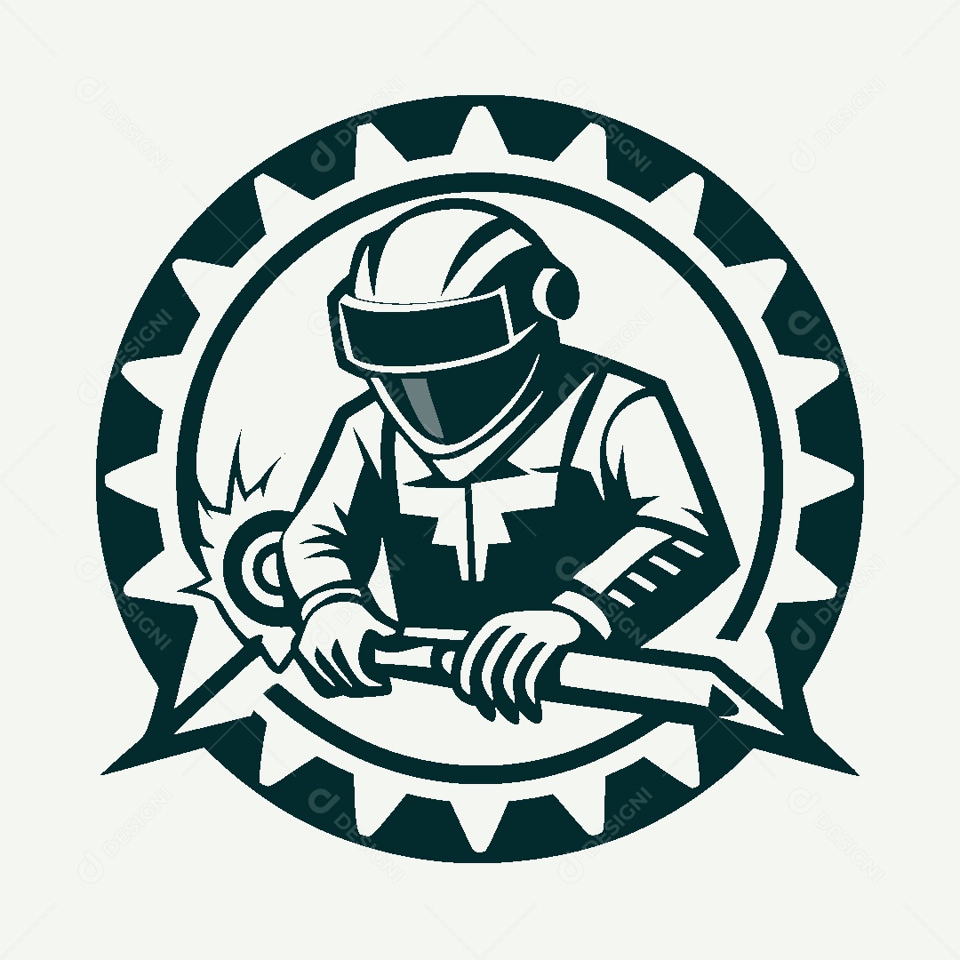Modelo de Logo de Soldador Vetor EPS