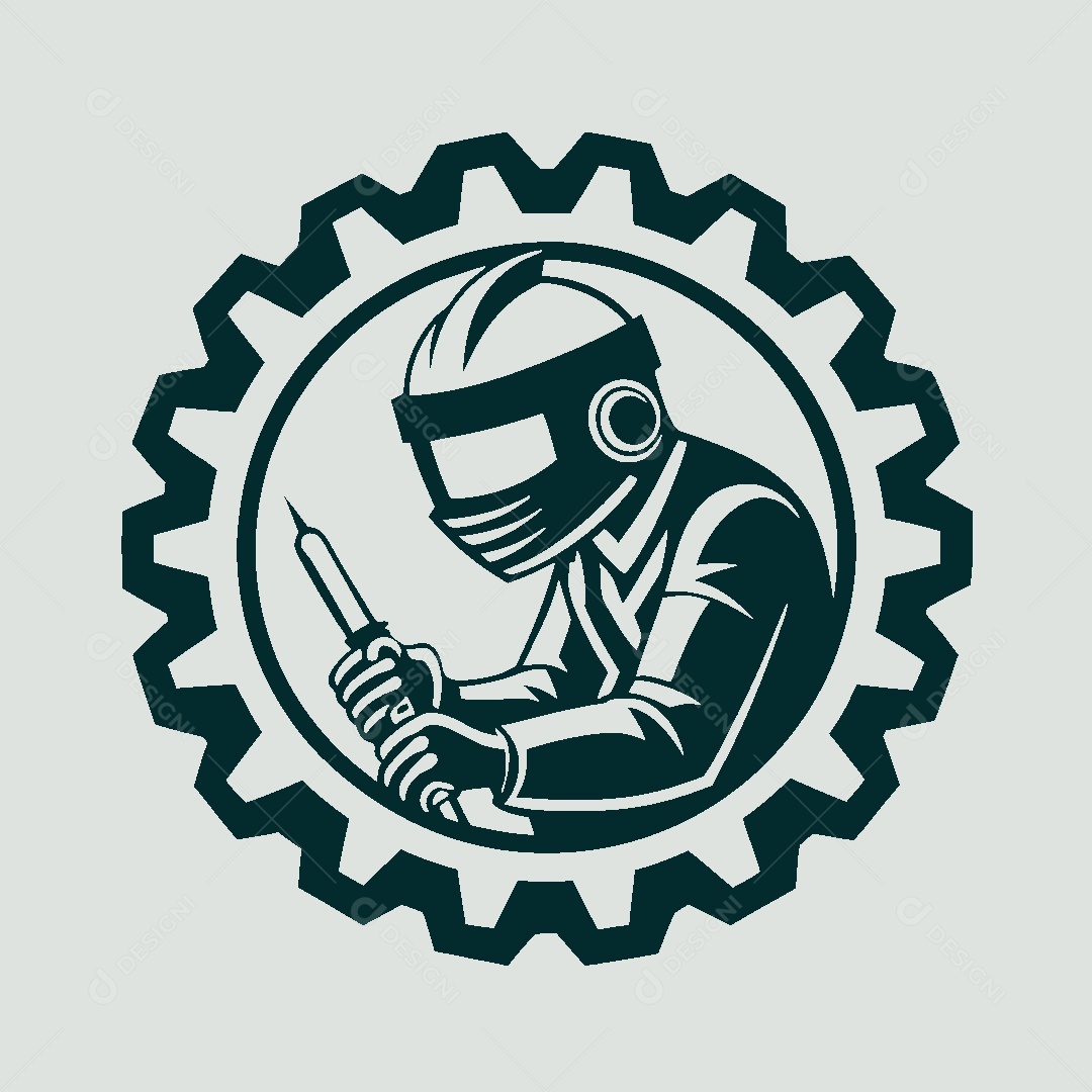 Modelo de Logo de Soldador Vetor EPS