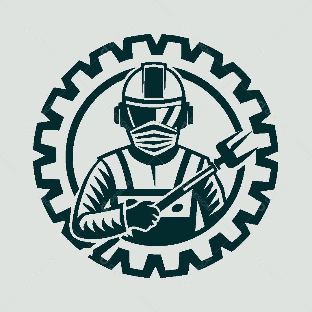 Modelo de Logo de Soldador Vetor EPS