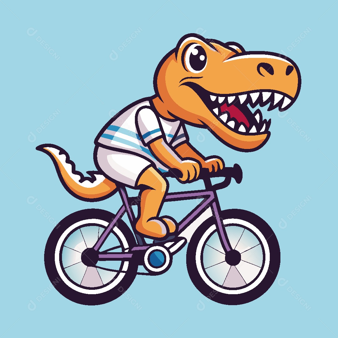 Dinossauro Mascote Ilustração Vetor EPS