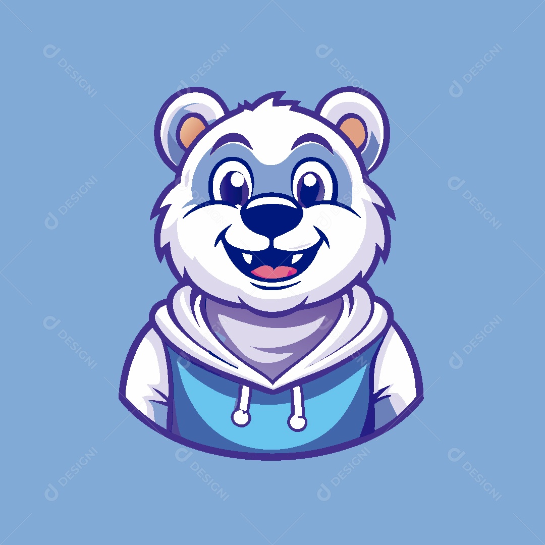 Urso Mascote Ilustração Vetor EPS