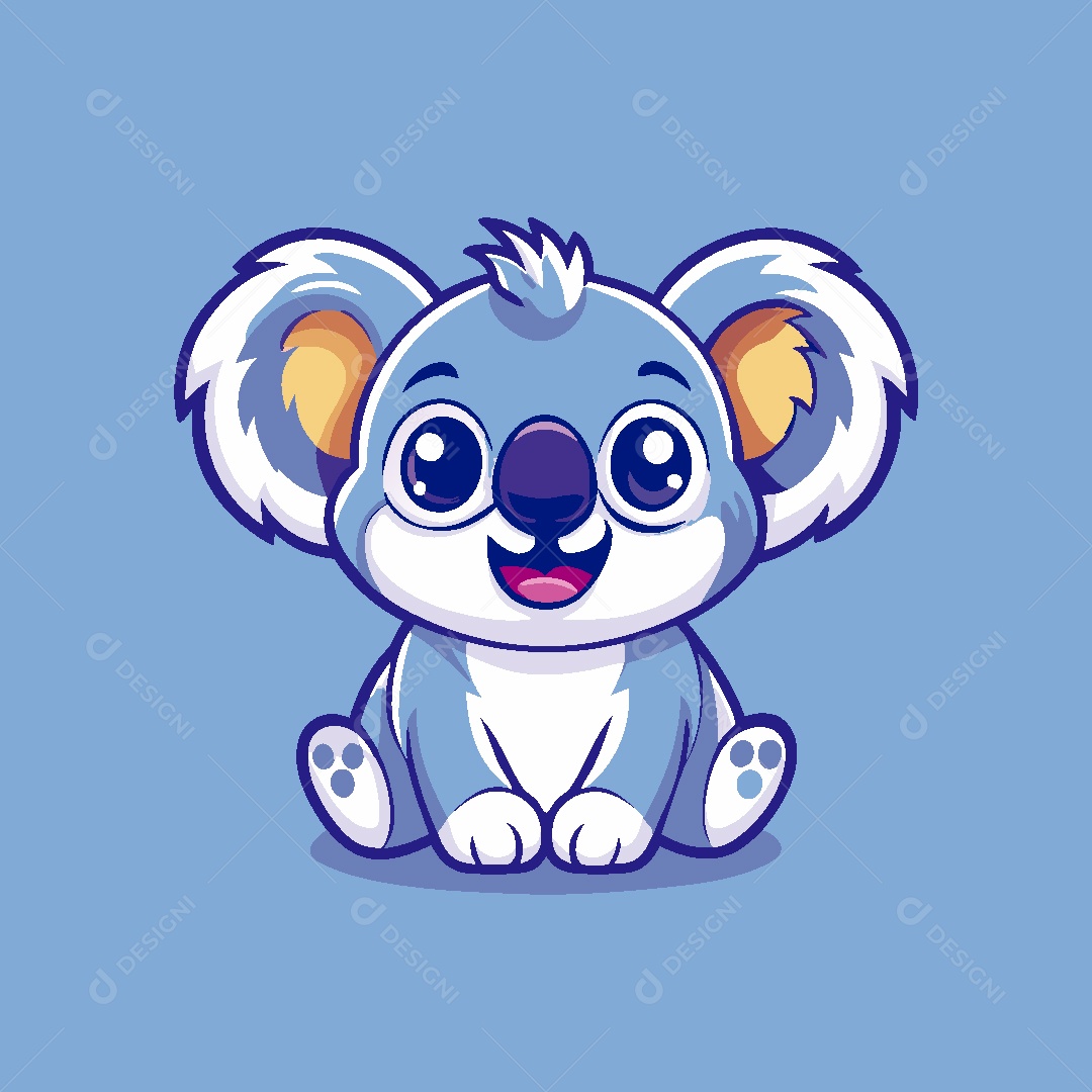 Coelho Mascote Ilustração Vetor EPS