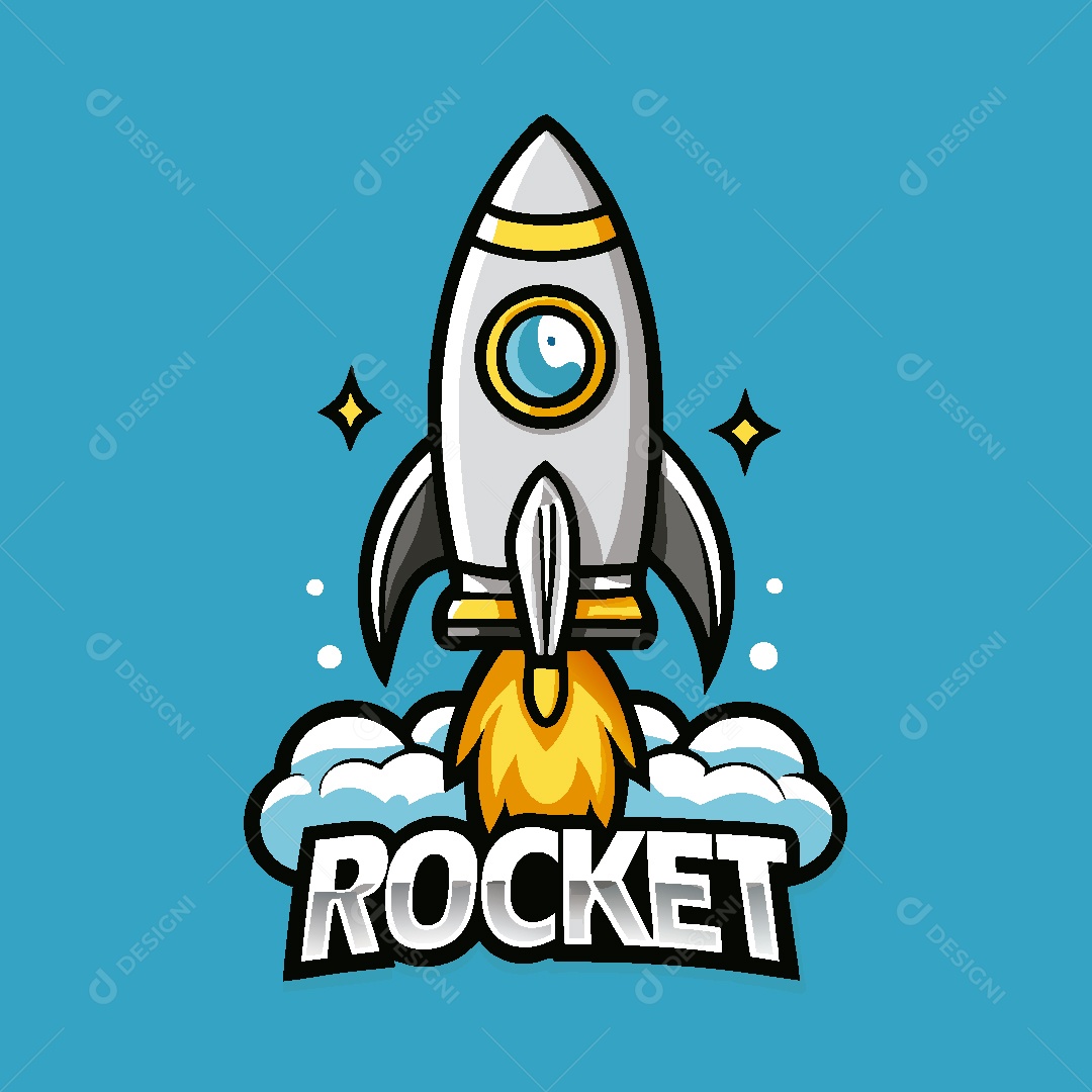 Foguete Ilustração Vetor EPS