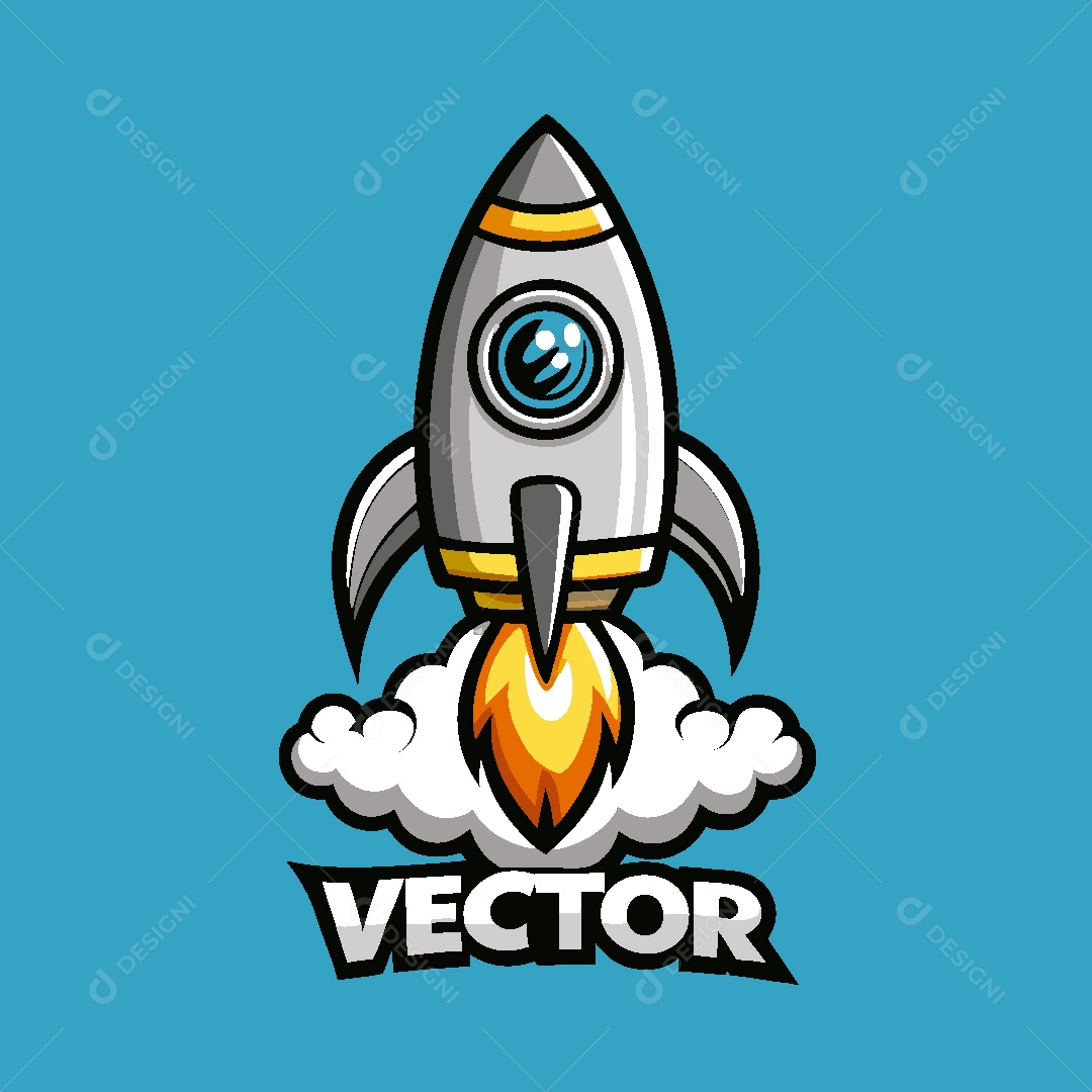Foguete Ilustração Vetor EPS