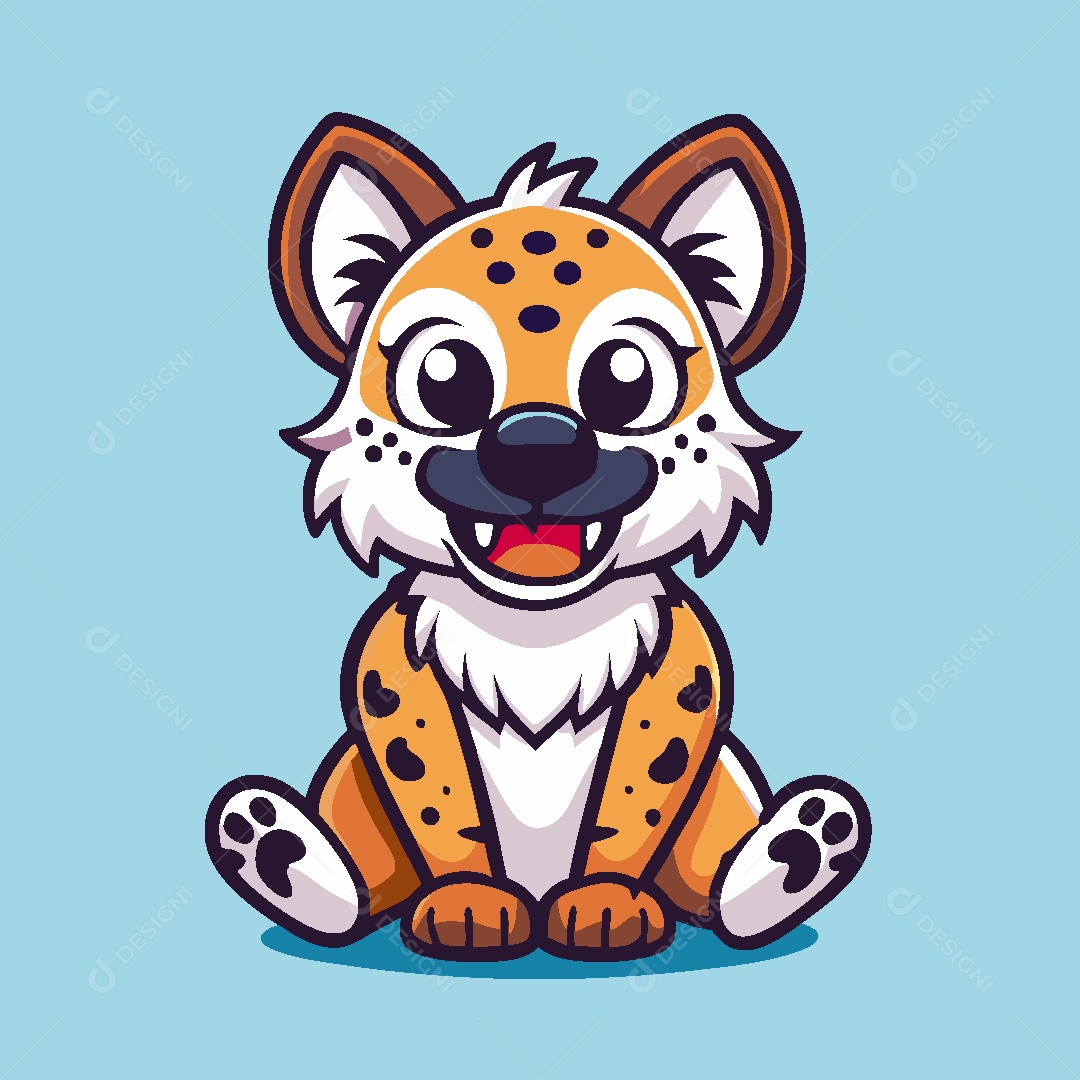 Hiena Mascote Ilustração Vetor EPS