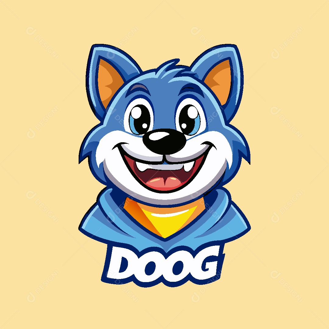 Cachorro Mascote Ilustração Vetor EPS