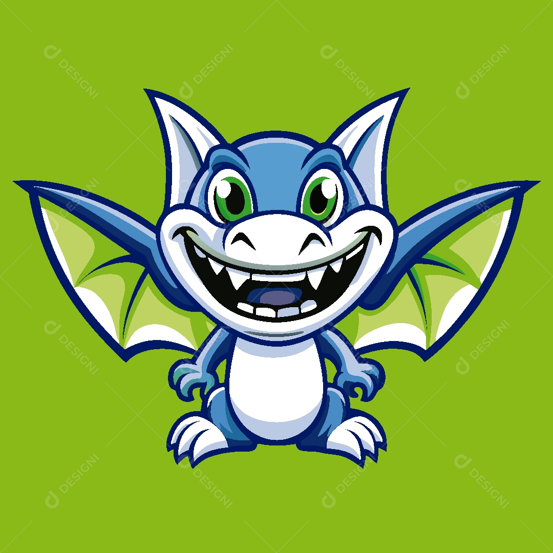 Morcego Mascote Ilustração Vetor EPS