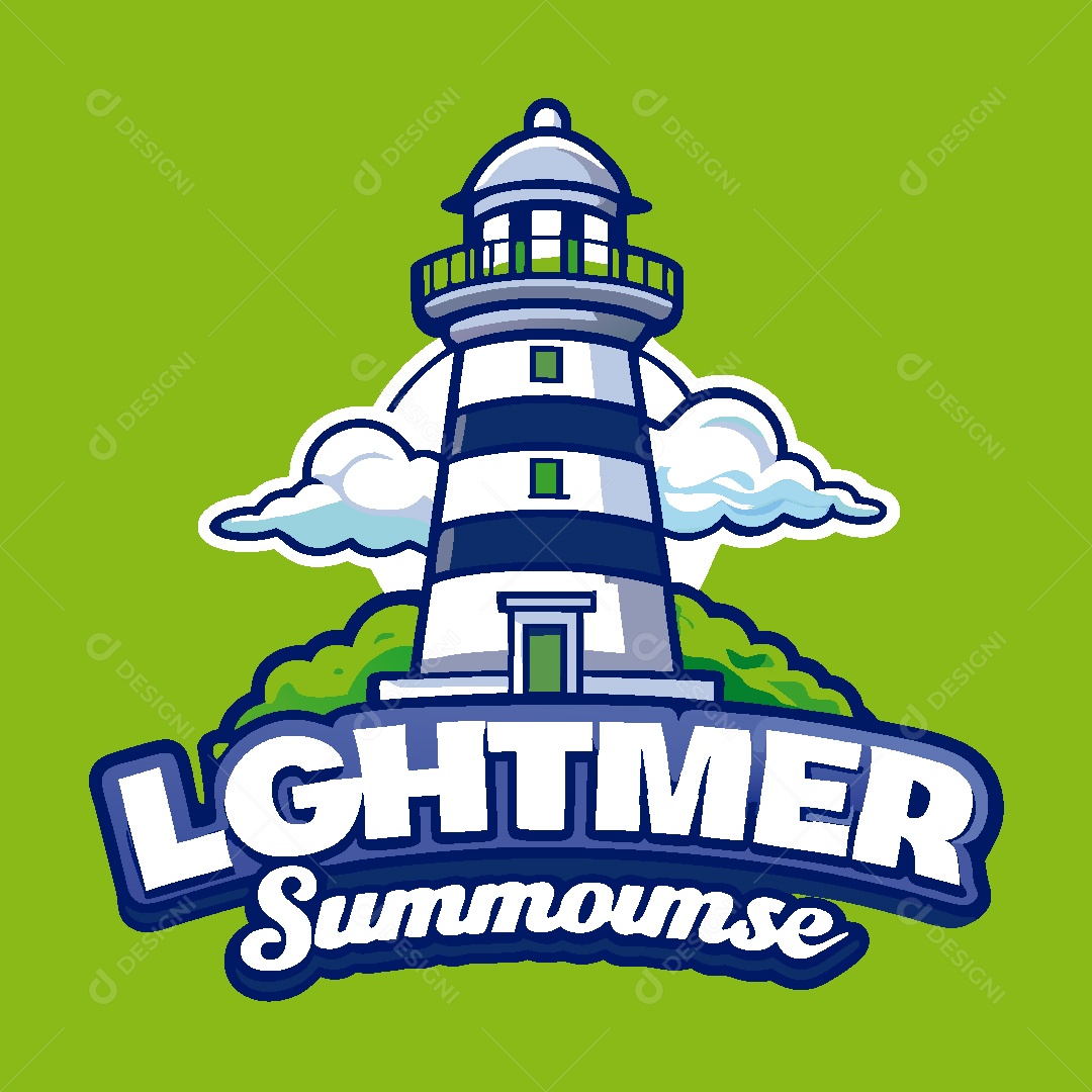 Farol Mascote Ilustração Vetor EPS