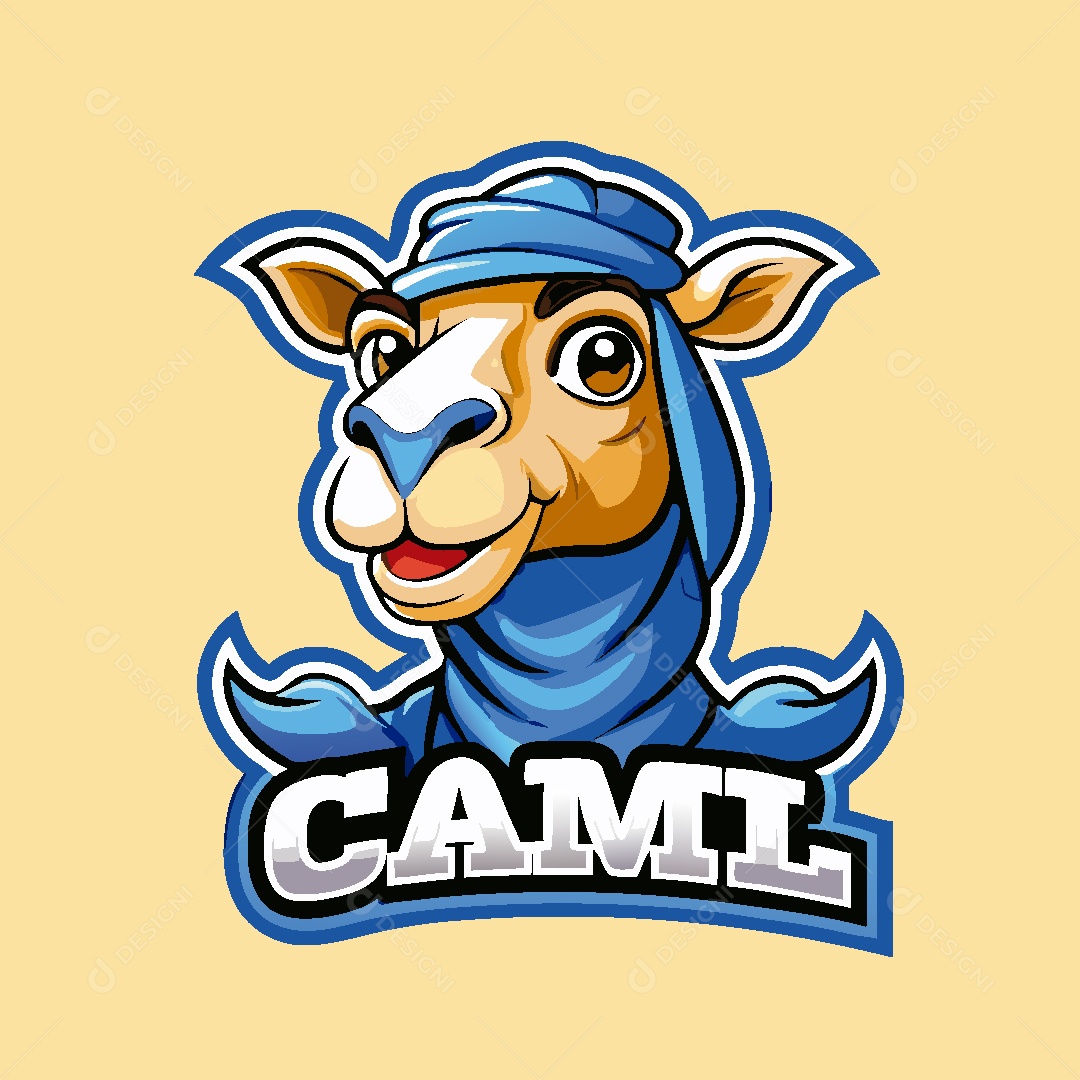Camelo Mascote Ilustração Vetor EPS