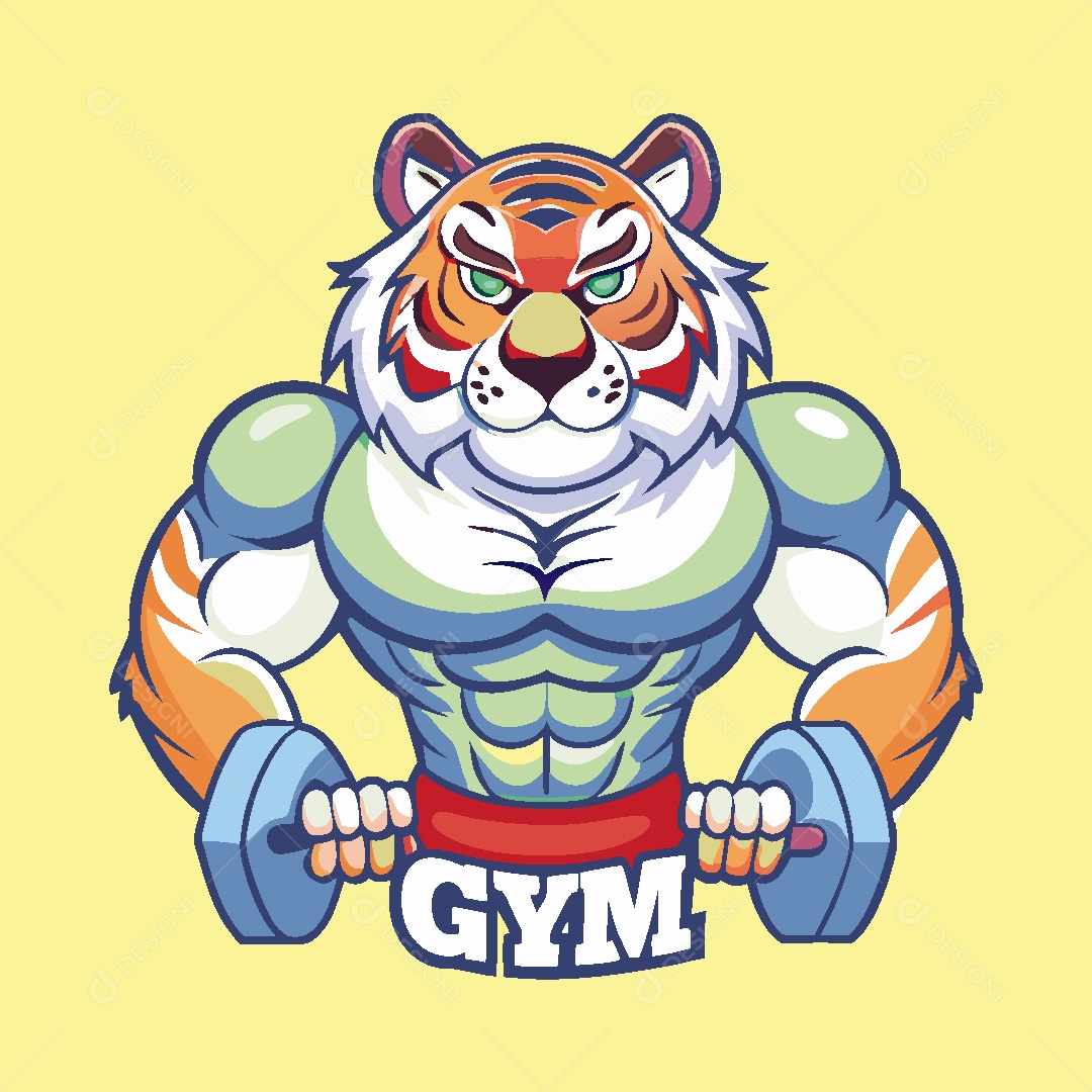 Tigre Mascote Ilustração Vetor EPS