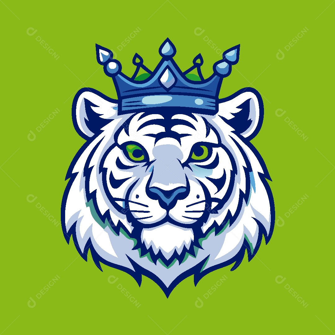 Tigre Mascote Ilustração Vetor EPS