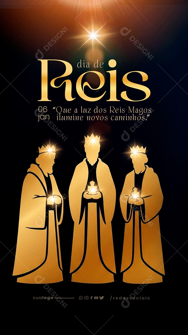 Story Dia de Reis 06 de Janeiro Social Media PSD Editável