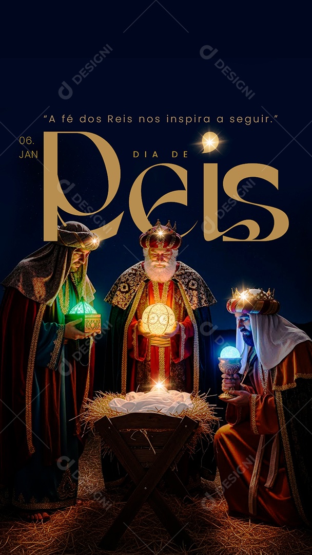 Story Dia de Reis 06 de Janeiro Social Media PSD Editável