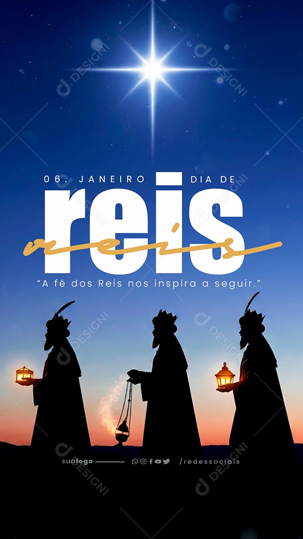 Story Dia de Reis 06 de Janeiro Social Media PSD Editável